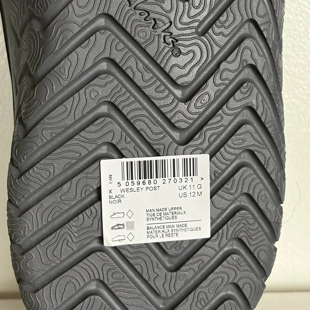 Clarks Wesley Post Men’s Black Athletic Flip Flop Sandals 12M